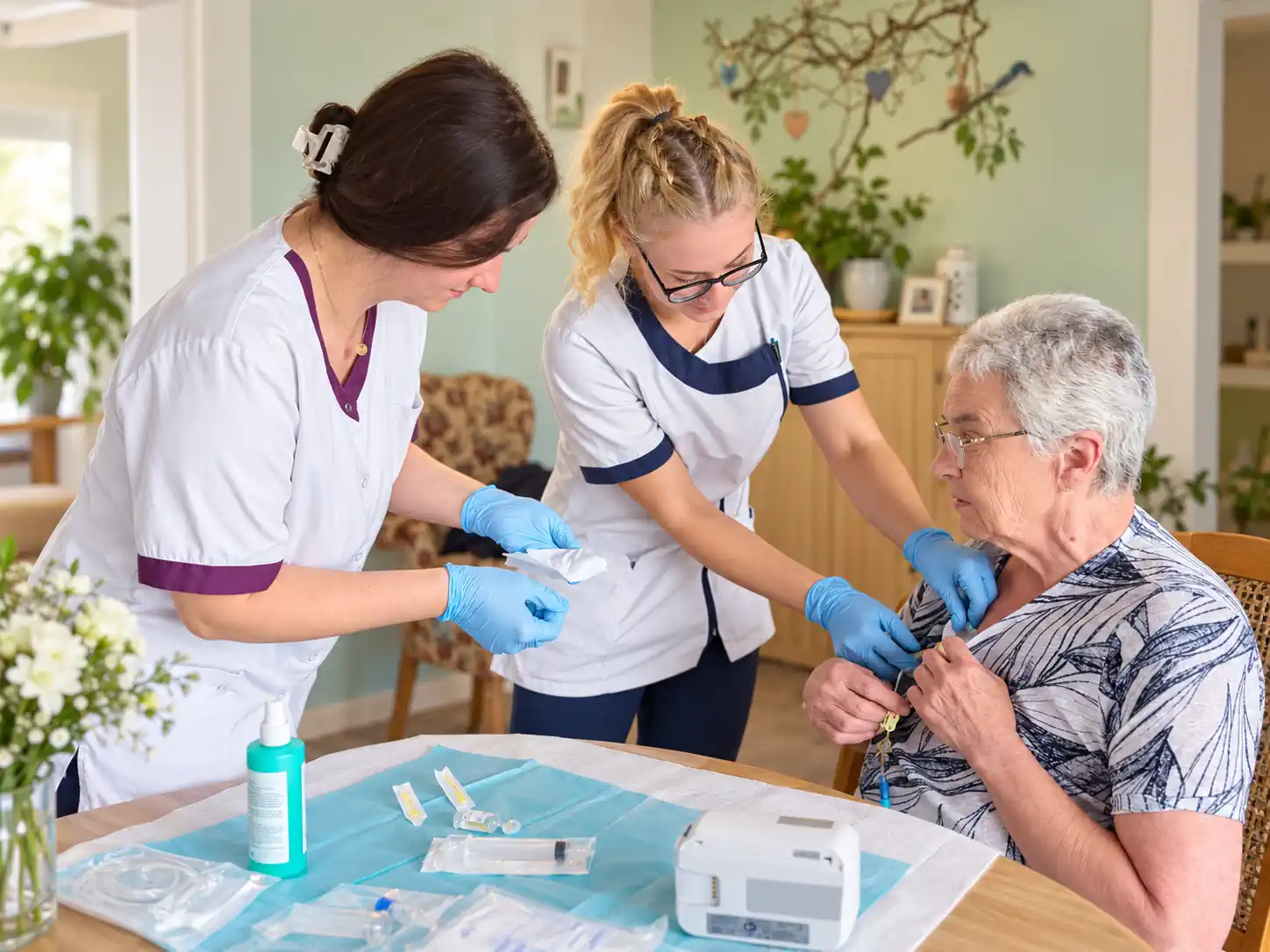Häusliche Krankenpflege bei Patienten